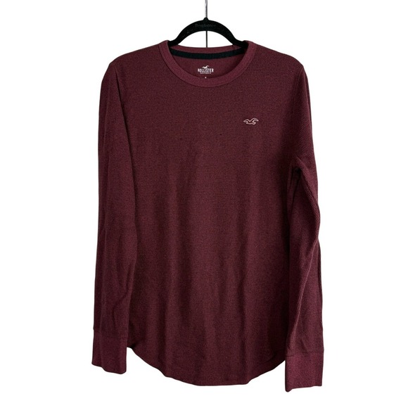 Hollister Other - Hollister Maroon Burgundy Long Sleeve Thermal Knit Shirt Mens Medium